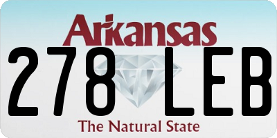 AR license plate 278LEB