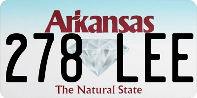 AR license plate 278LEE