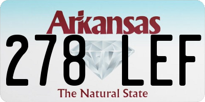 AR license plate 278LEF