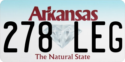 AR license plate 278LEG