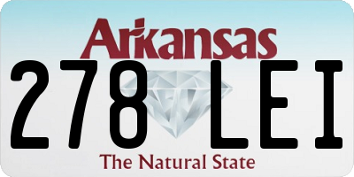 AR license plate 278LEI