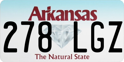 AR license plate 278LGZ
