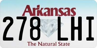 AR license plate 278LHI