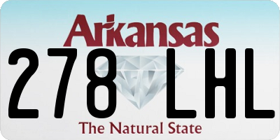 AR license plate 278LHL
