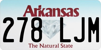 AR license plate 278LJM