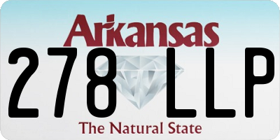 AR license plate 278LLP