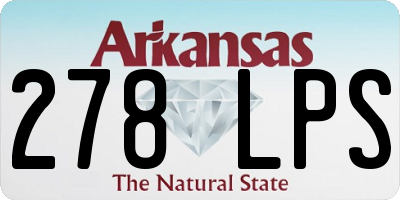 AR license plate 278LPS