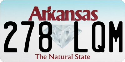 AR license plate 278LQM