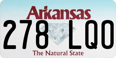 AR license plate 278LQO