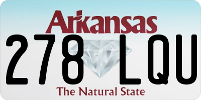 AR license plate 278LQU