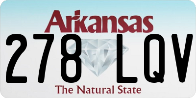 AR license plate 278LQV