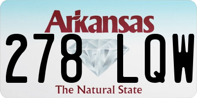 AR license plate 278LQW