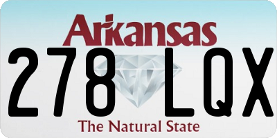 AR license plate 278LQX