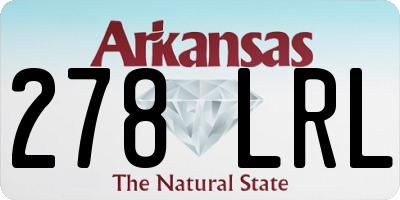 AR license plate 278LRL