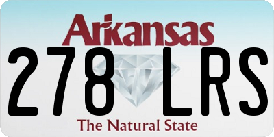AR license plate 278LRS