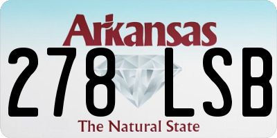 AR license plate 278LSB