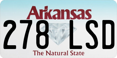 AR license plate 278LSD