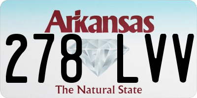 AR license plate 278LVV