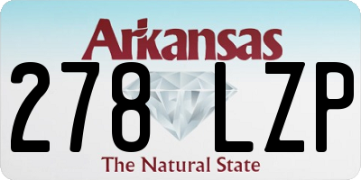 AR license plate 278LZP