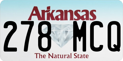 AR license plate 278MCQ