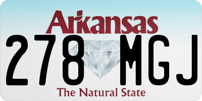 AR license plate 278MGJ