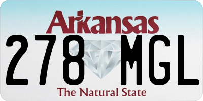 AR license plate 278MGL