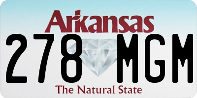 AR license plate 278MGM