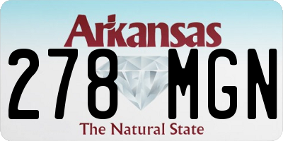 AR license plate 278MGN