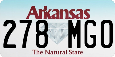 AR license plate 278MGO