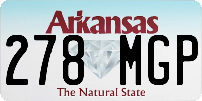 AR license plate 278MGP