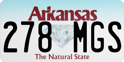 AR license plate 278MGS