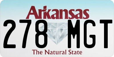 AR license plate 278MGT
