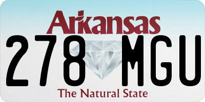 AR license plate 278MGU