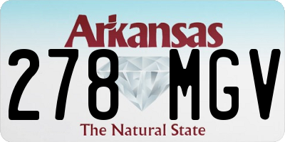AR license plate 278MGV