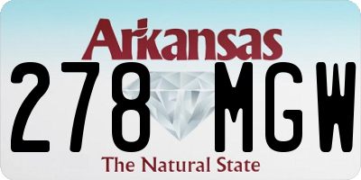 AR license plate 278MGW