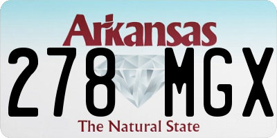 AR license plate 278MGX