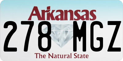 AR license plate 278MGZ