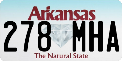 AR license plate 278MHA
