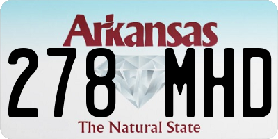 AR license plate 278MHD