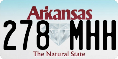 AR license plate 278MHH