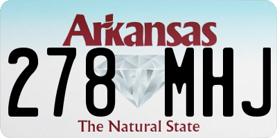 AR license plate 278MHJ
