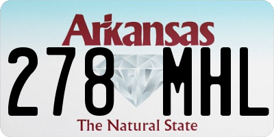 AR license plate 278MHL