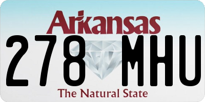 AR license plate 278MHU