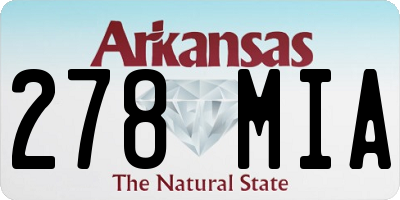 AR license plate 278MIA