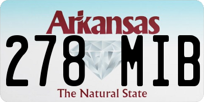 AR license plate 278MIB