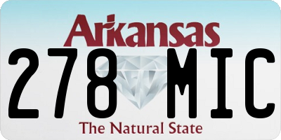 AR license plate 278MIC