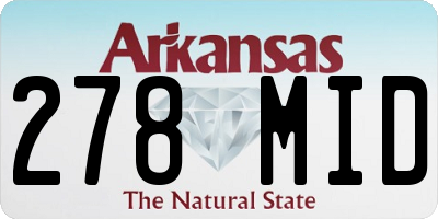 AR license plate 278MID