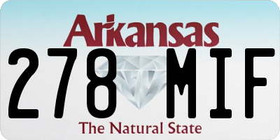 AR license plate 278MIF