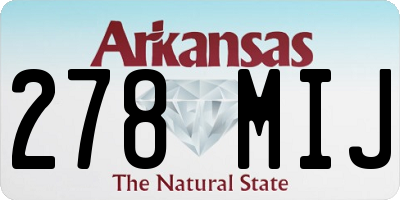 AR license plate 278MIJ