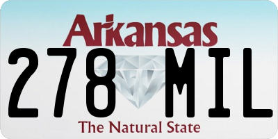 AR license plate 278MIL